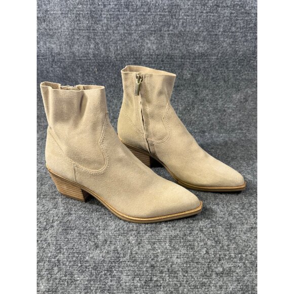 Steve Madden Womens Size 6.5M Braylen  Ankle Boots Beige Suede Pointed Toe - Picture 6 of 14